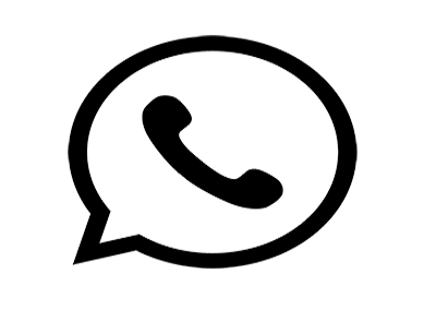 icon of a word bubble with a phone inside